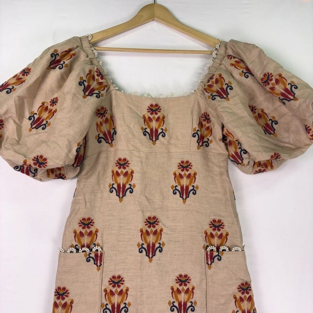 FARM Rio Cream Midi Dress with Floral Accents - Picture 5 of 5